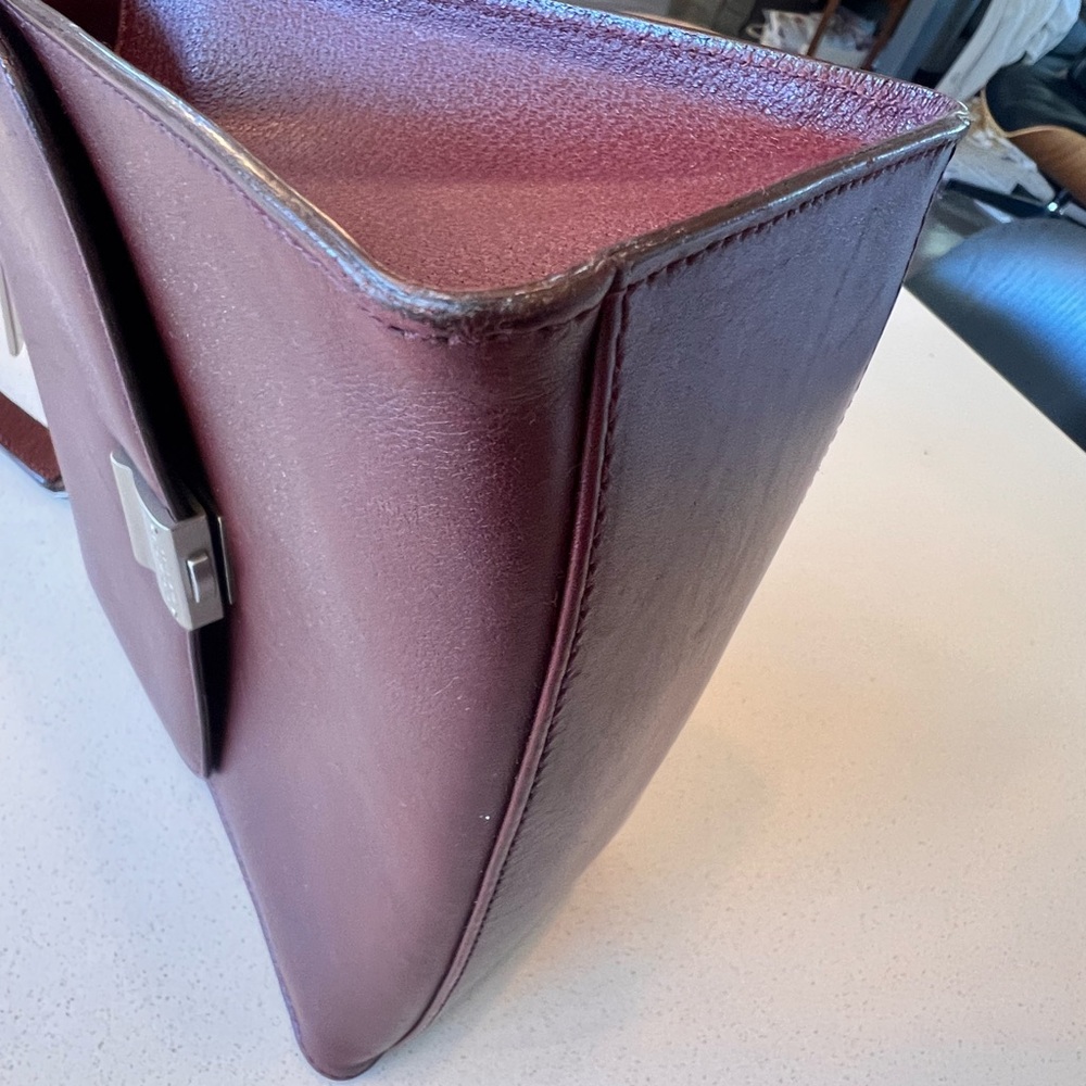 Rare Coach 6701 Bridle Top Handle Kelly Bag, Burgundy, Good Vintage Condition - Picture 15 of 16